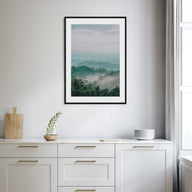 Cloudy Forest Photo Color Poster