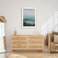 Cloudy Forest Photo Color Poster