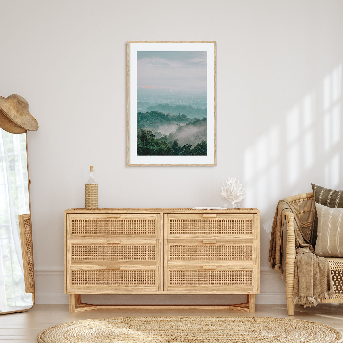 Cloudy Forest Photo Color Poster