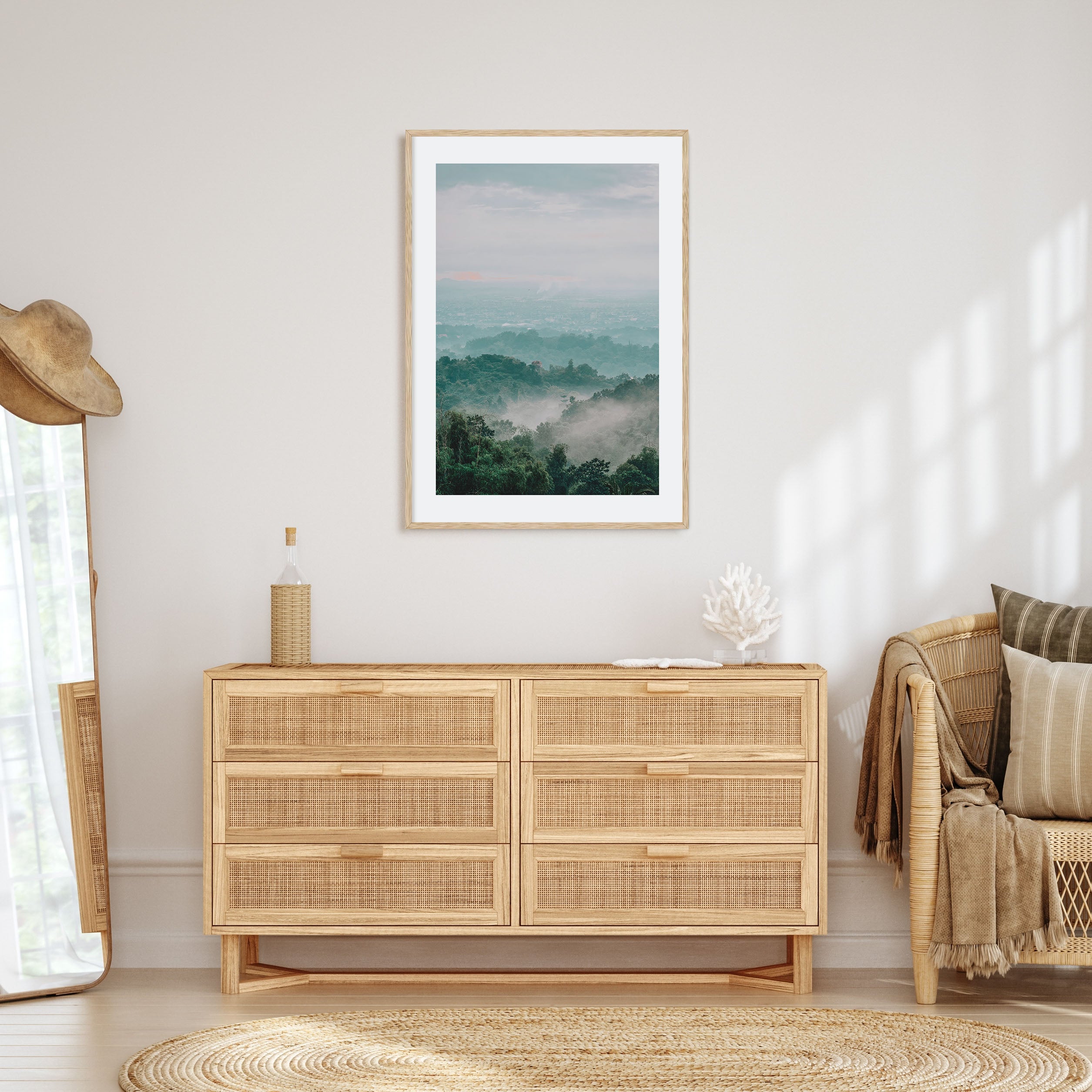 Cloudy Forest Photo Color Poster