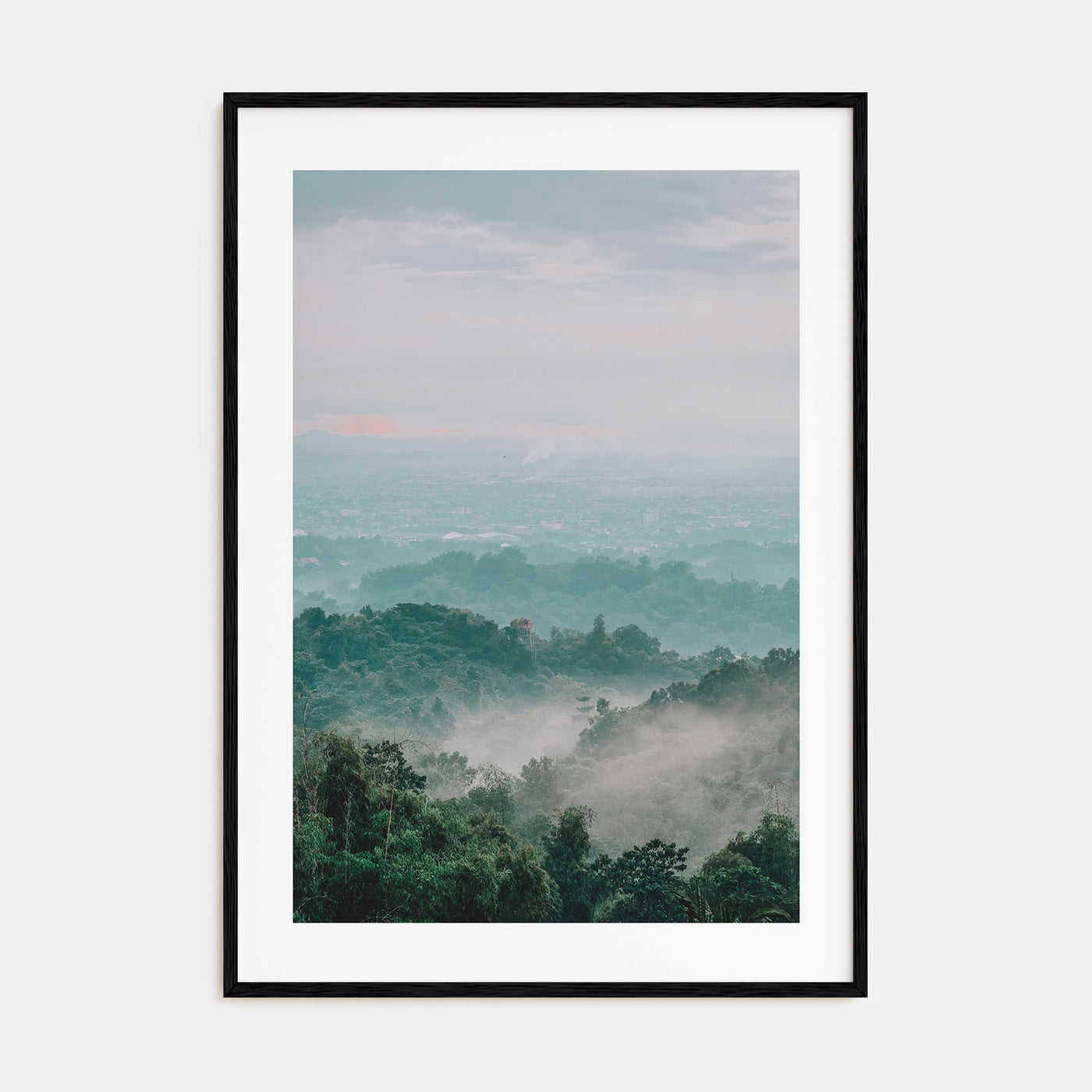 Cloudy Forest Photo Color Poster