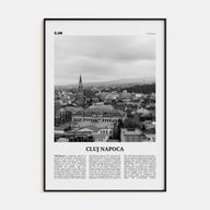 Cluj-Napoca Travel B&W Poster