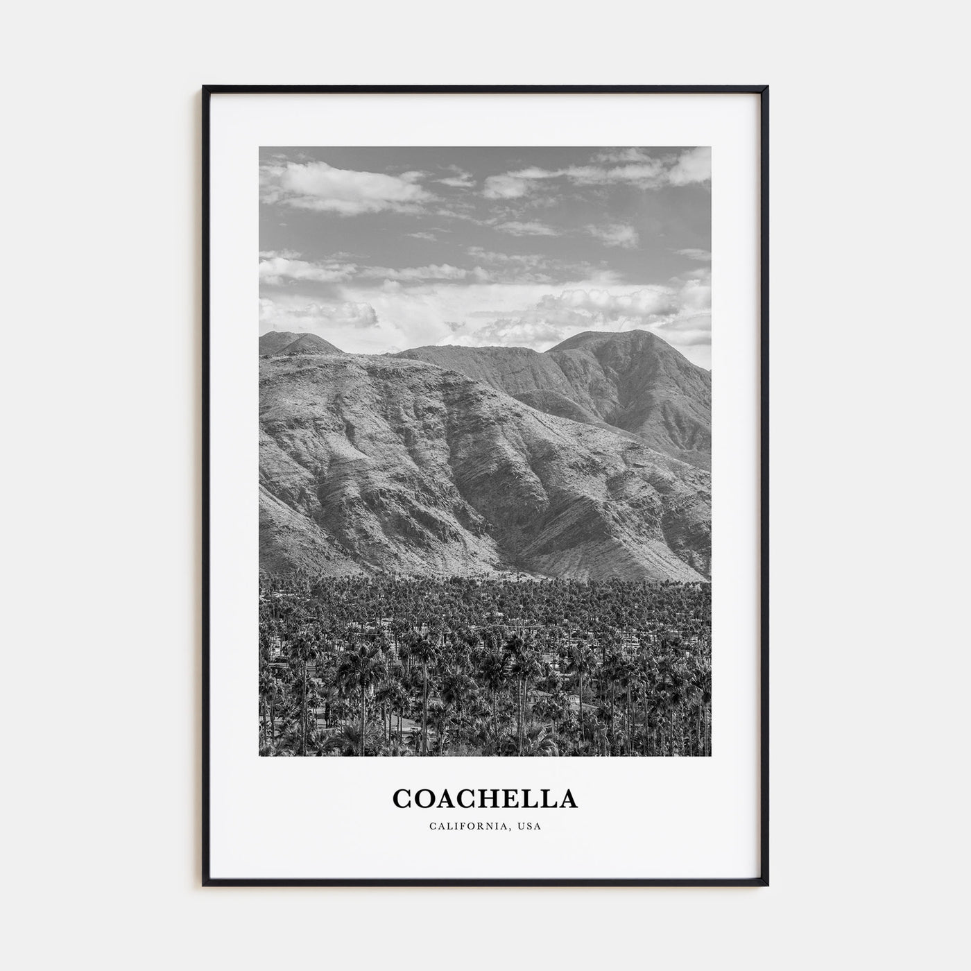 Coachella Portrait B&W Poster