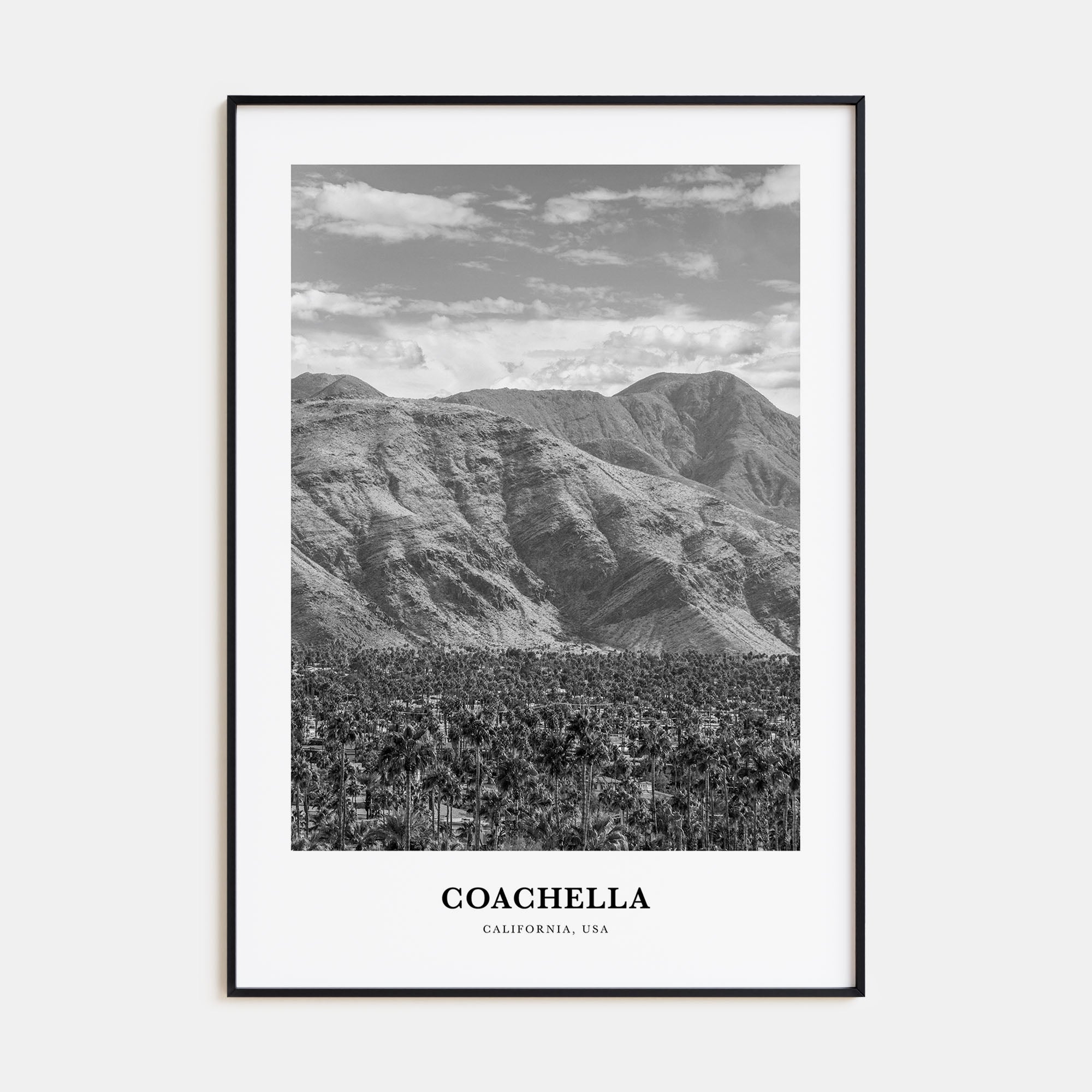 Coachella Portrait B&W Poster