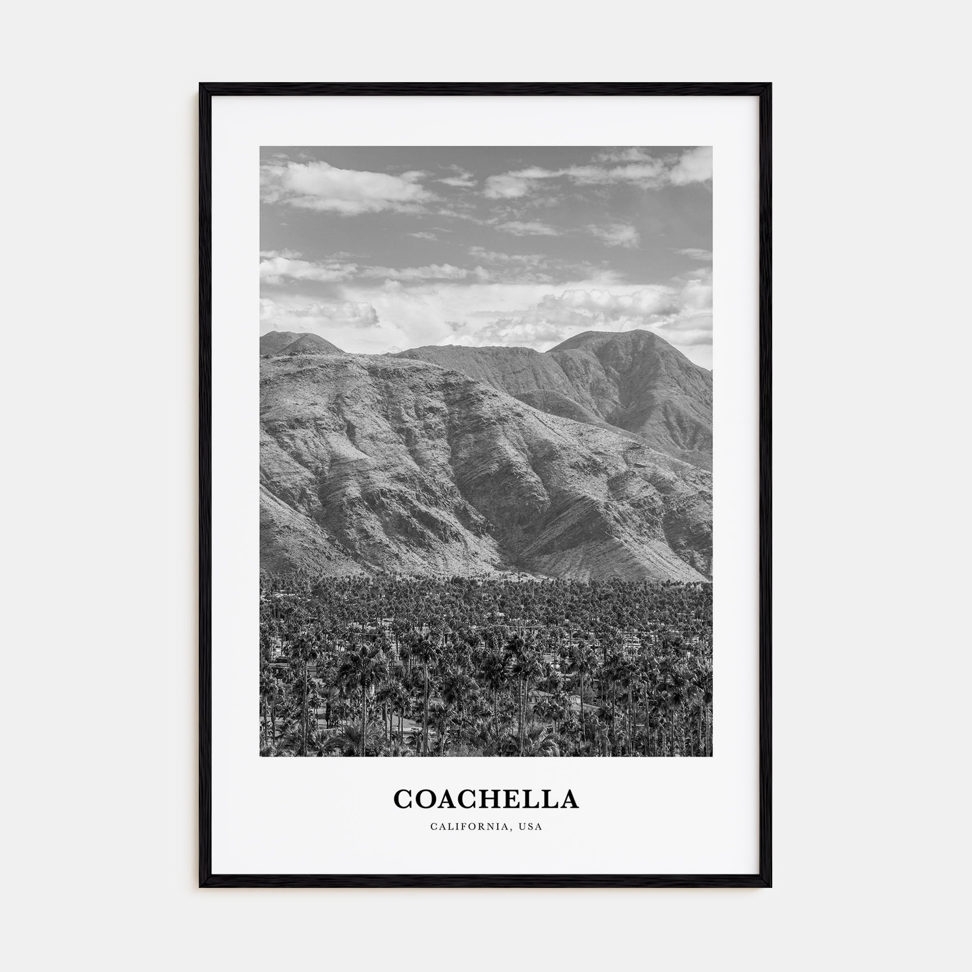 Coachella Portrait B&W Poster