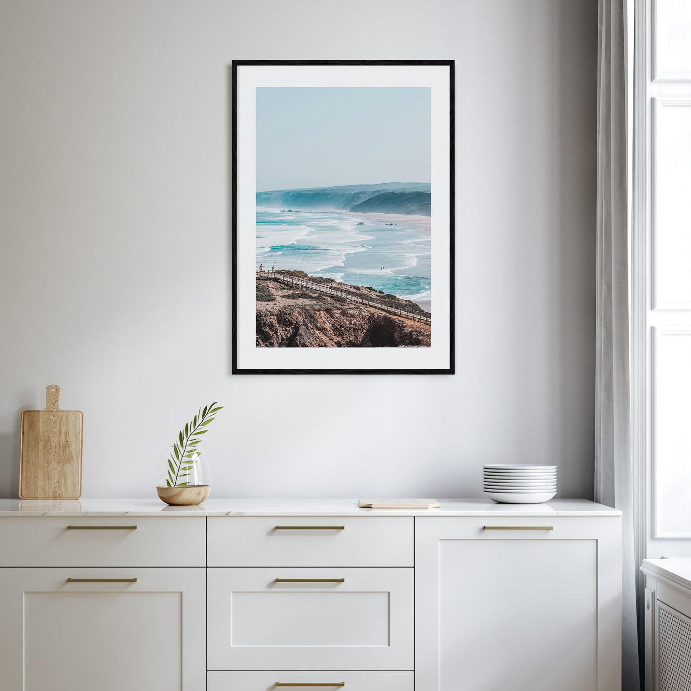 Coastline Waves Photo Color No 2 Poster