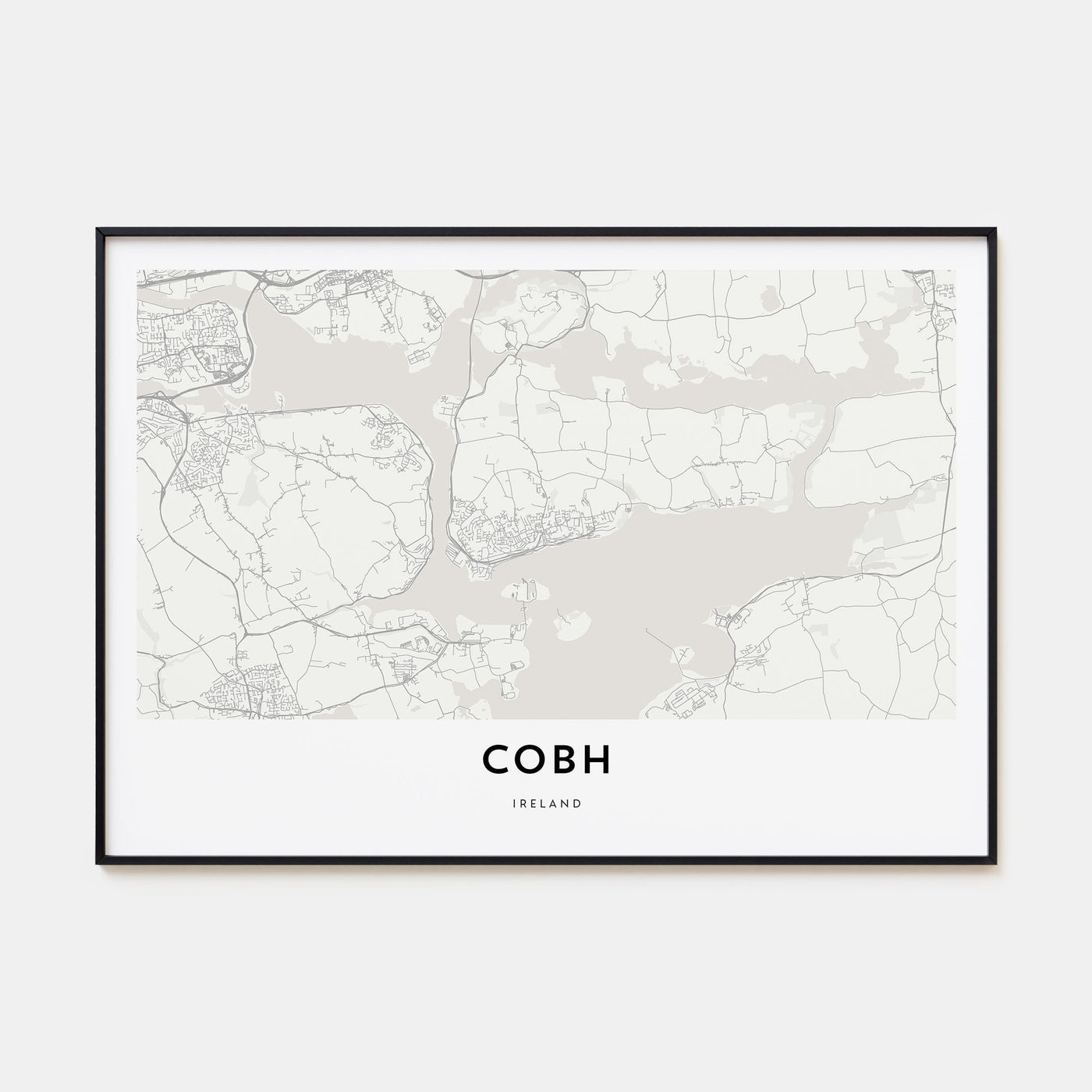 Cobh Map Landscape Poster
