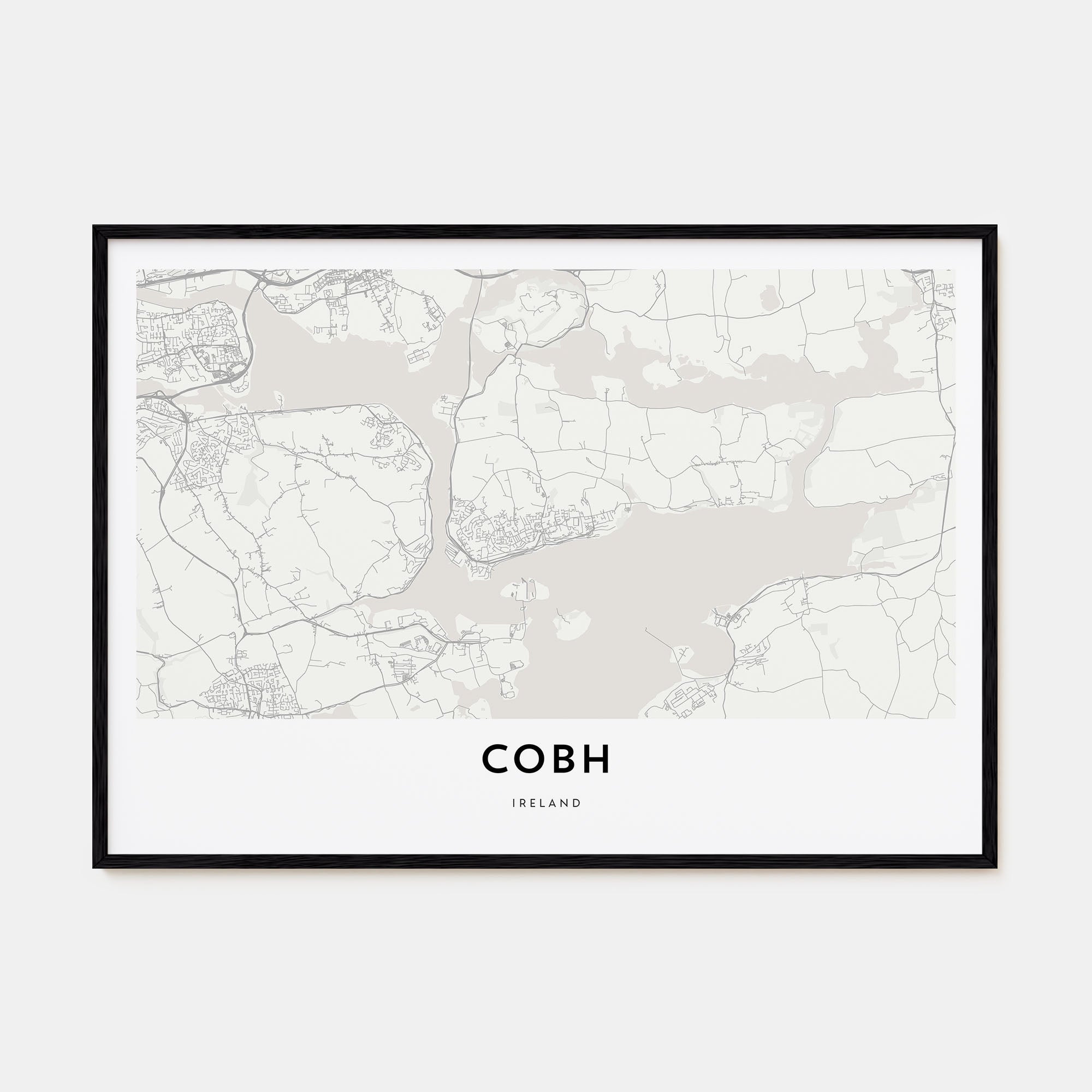 Cobh Map Landscape Poster