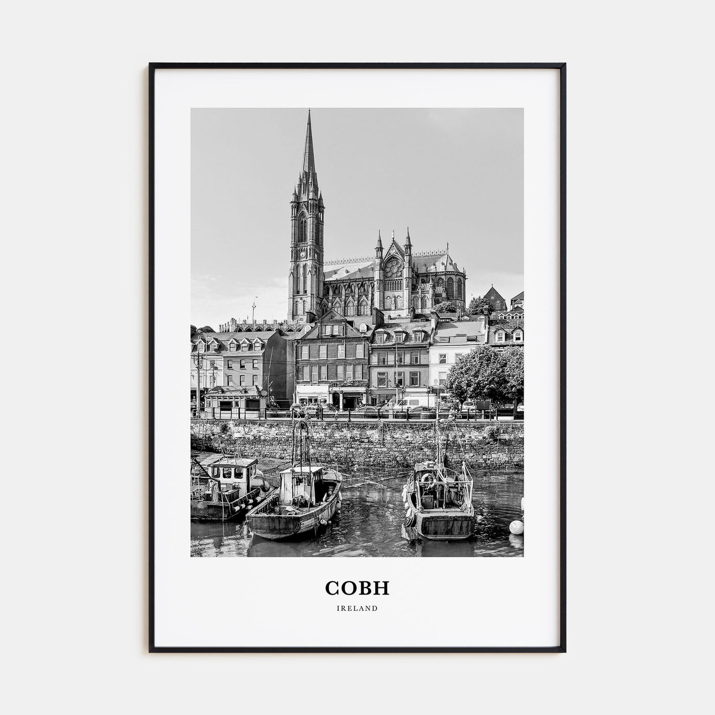Cobh Portrait B&W No 1 Poster