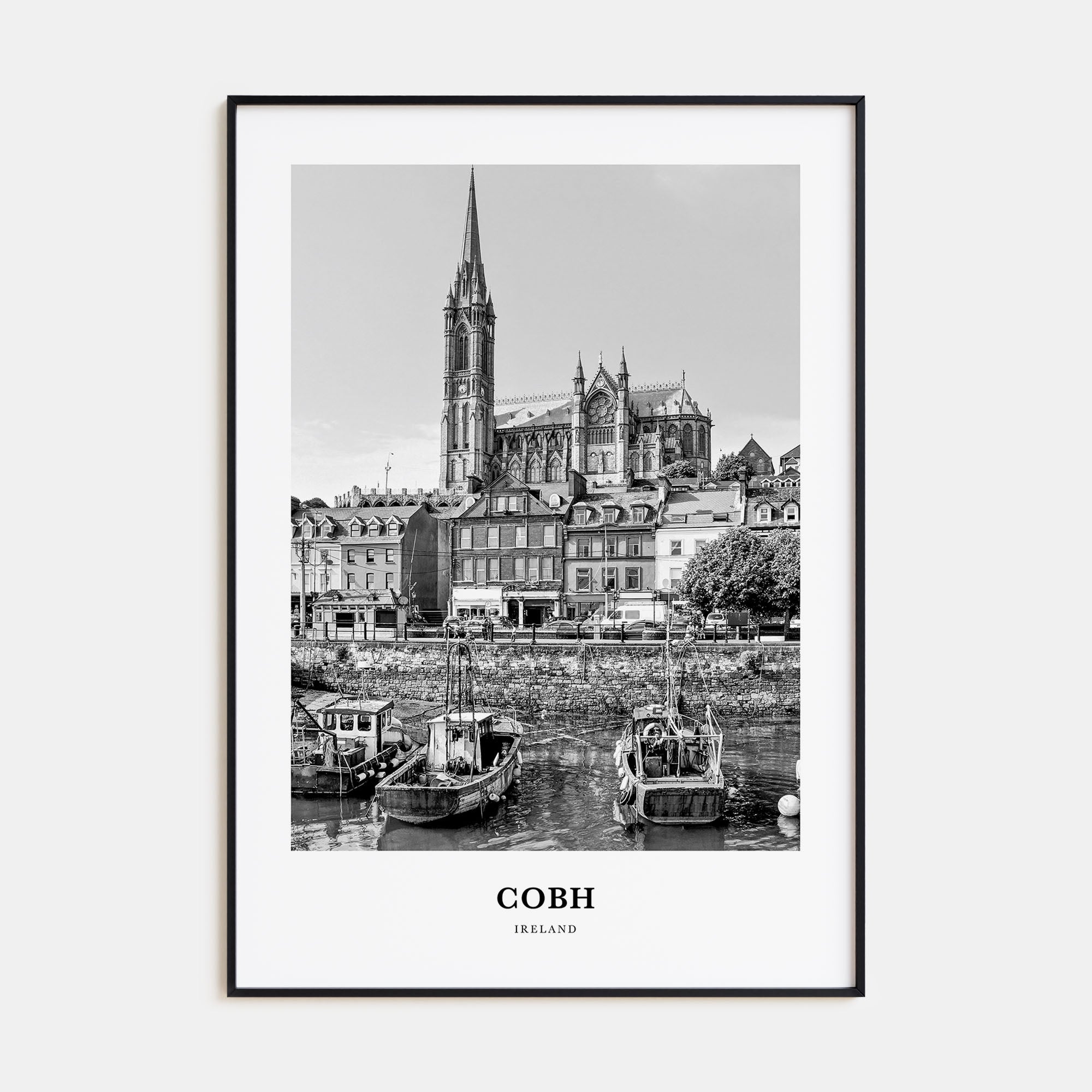 Cobh Portrait B&W No 1 Poster