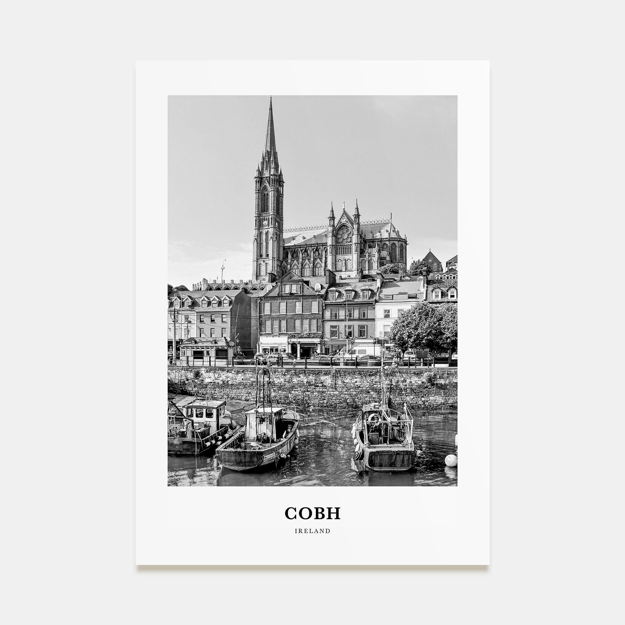 Cobh Portrait B&W No 1 Poster