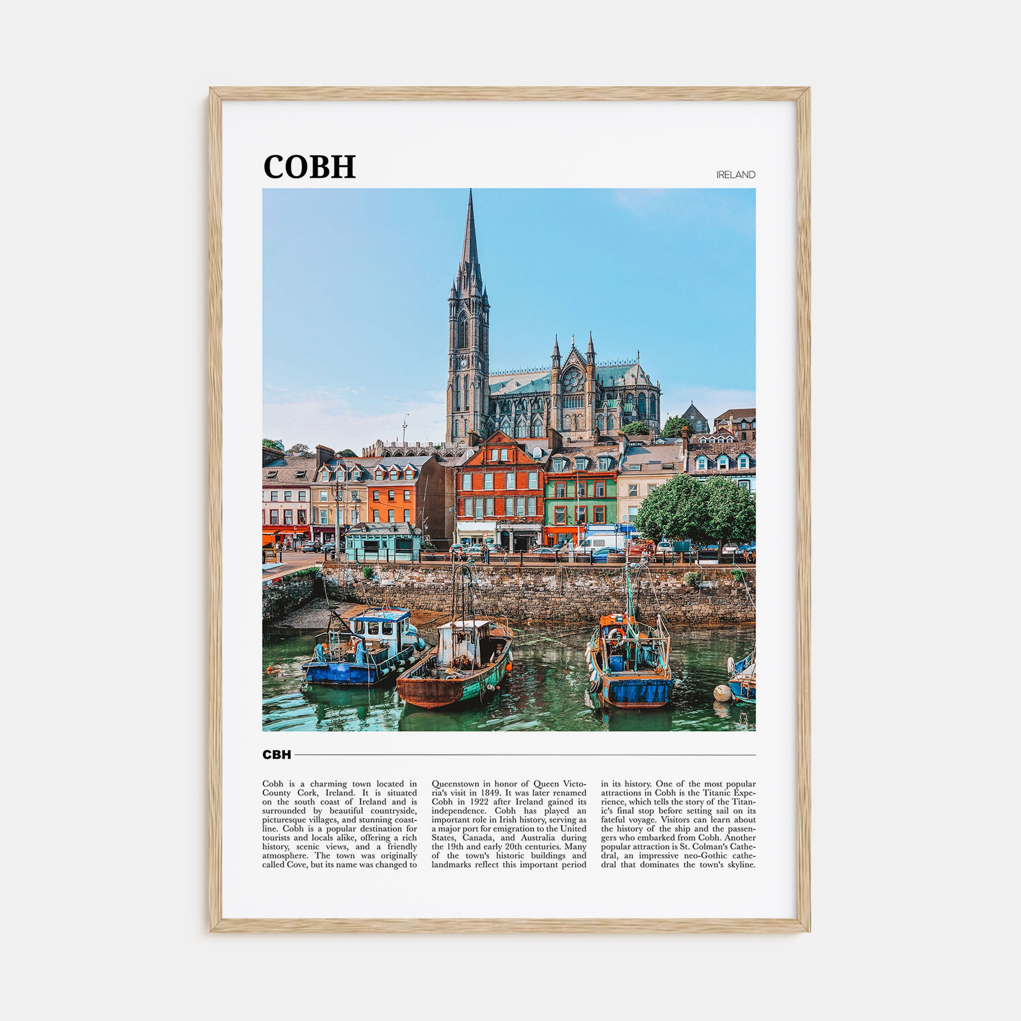 Cobh Travel Color Poster