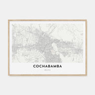 Cochabamba Map Landscape Poster