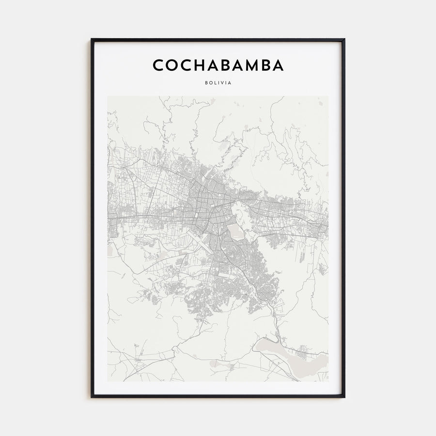 Cochabamba Map Portrait Poster