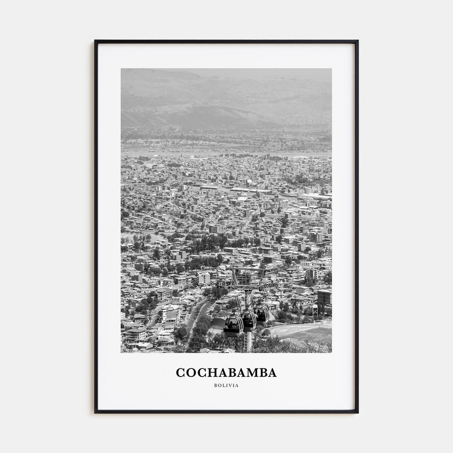 Cochabamba Portrait B&W Poster