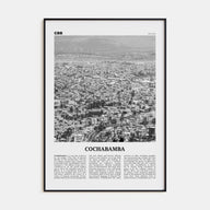 Cochabamba Travel B&W Poster