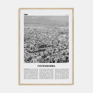 Cochabamba Travel B&W Poster