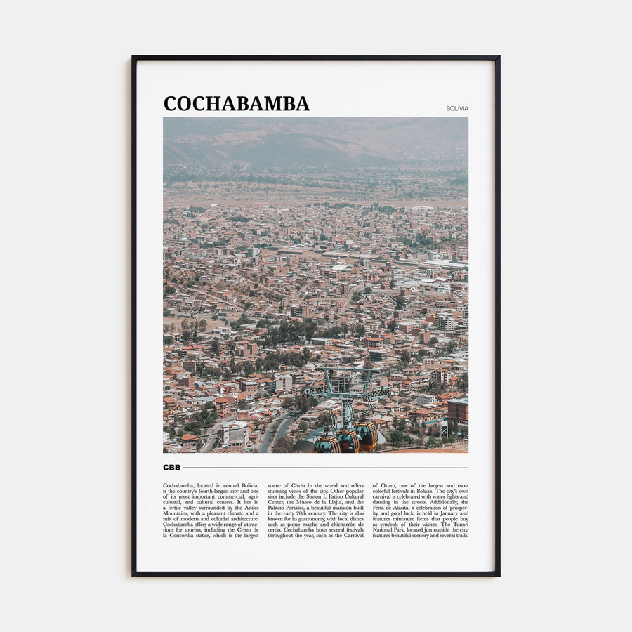 Cochabamba Travel Color Poster