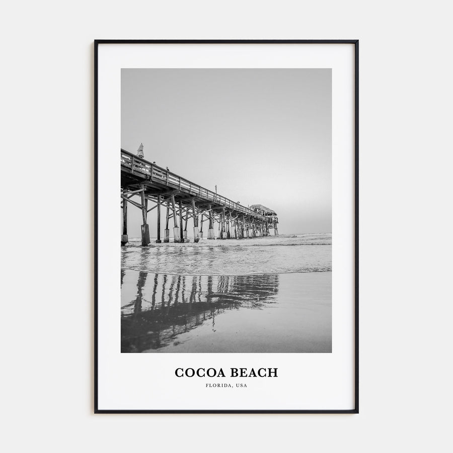 Cocoa Beach Portrait B&W Poster