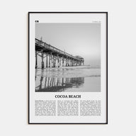 Cocoa Beach Travel B&W Poster