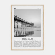 Cocoa Beach Travel B&W Poster