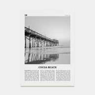 Cocoa Beach Travel B&W Poster