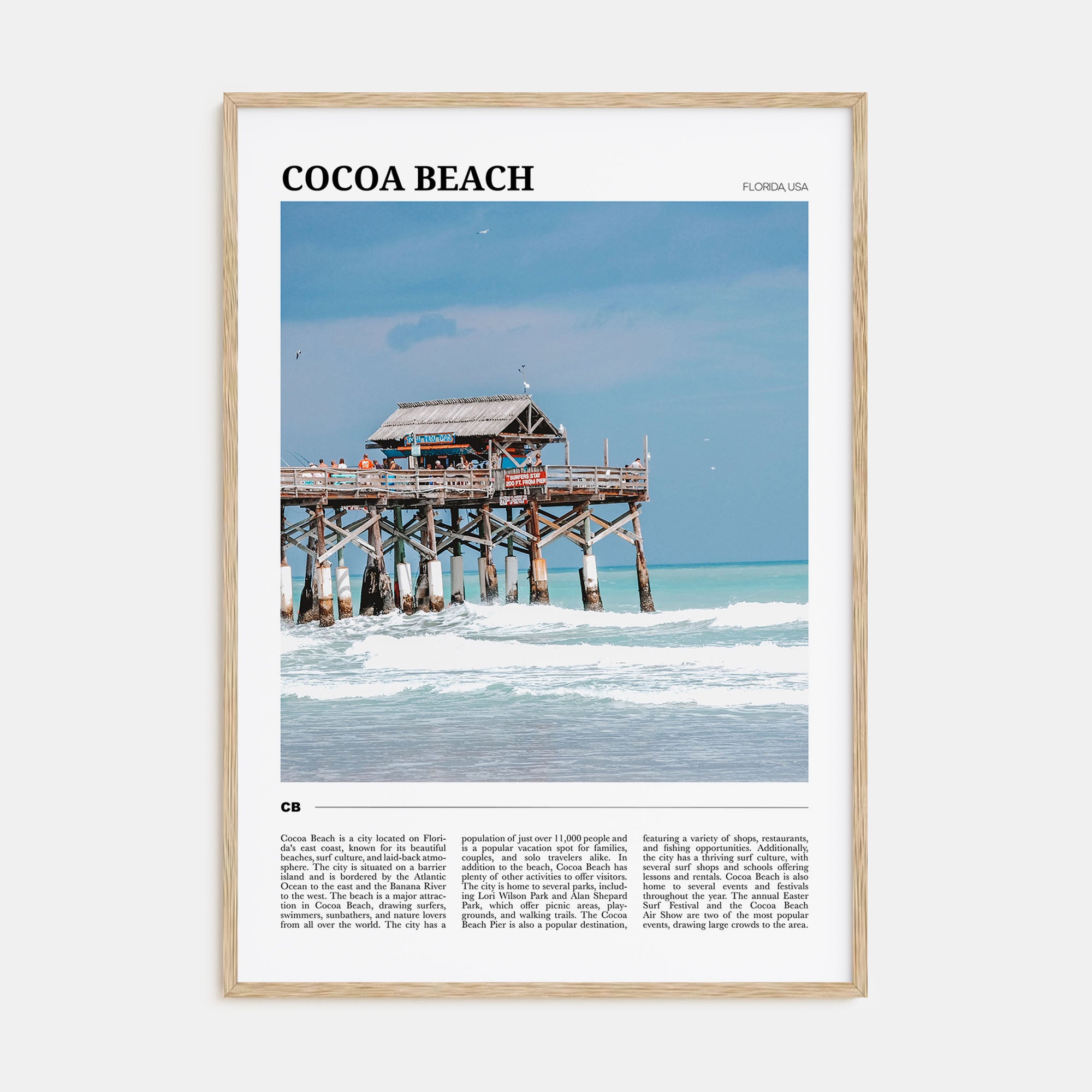 Cocoa Beach Travel Color Poster