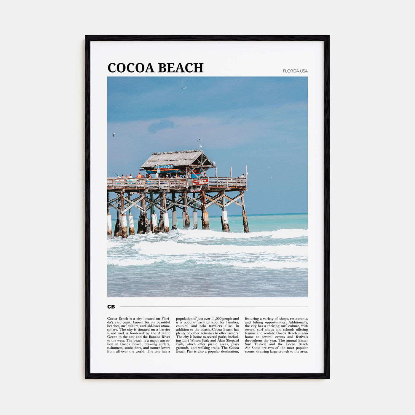 Cocoa Beach Travel Color Poster
