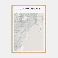 Coconut Grove Map Portrait Poster