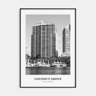Coconut Grove Portrait B&W Poster