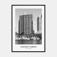 Coconut Grove Portrait B&W Poster