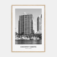 Coconut Grove Portrait B&W Poster