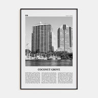 Coconut Grove Travel B&W Poster