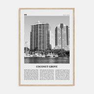 Coconut Grove Travel B&W Poster