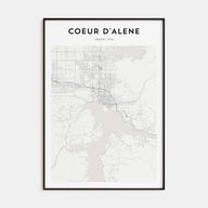 Coeur d'Alene Map Portrait Poster