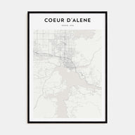 Coeur d'Alene Map Portrait Poster