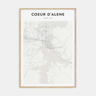 Coeur d'Alene Map Portrait Poster