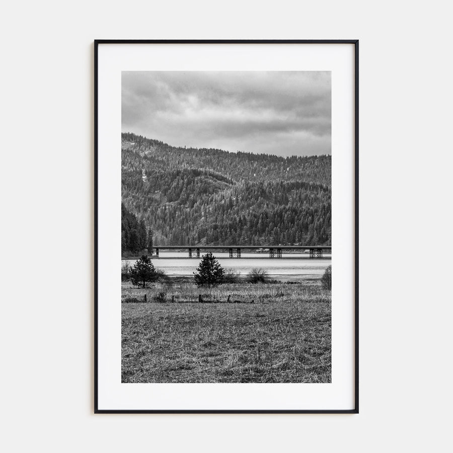 Coeur d'Alene Photo B&W Poster