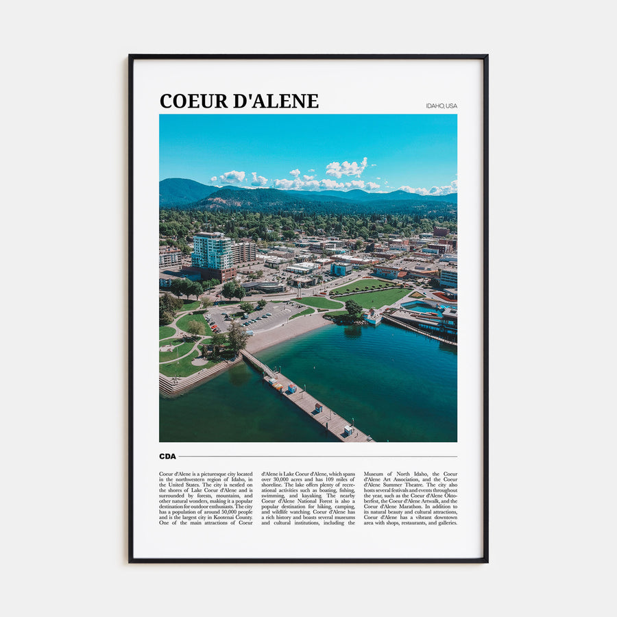 Coeur d'Alene Travel Color Poster