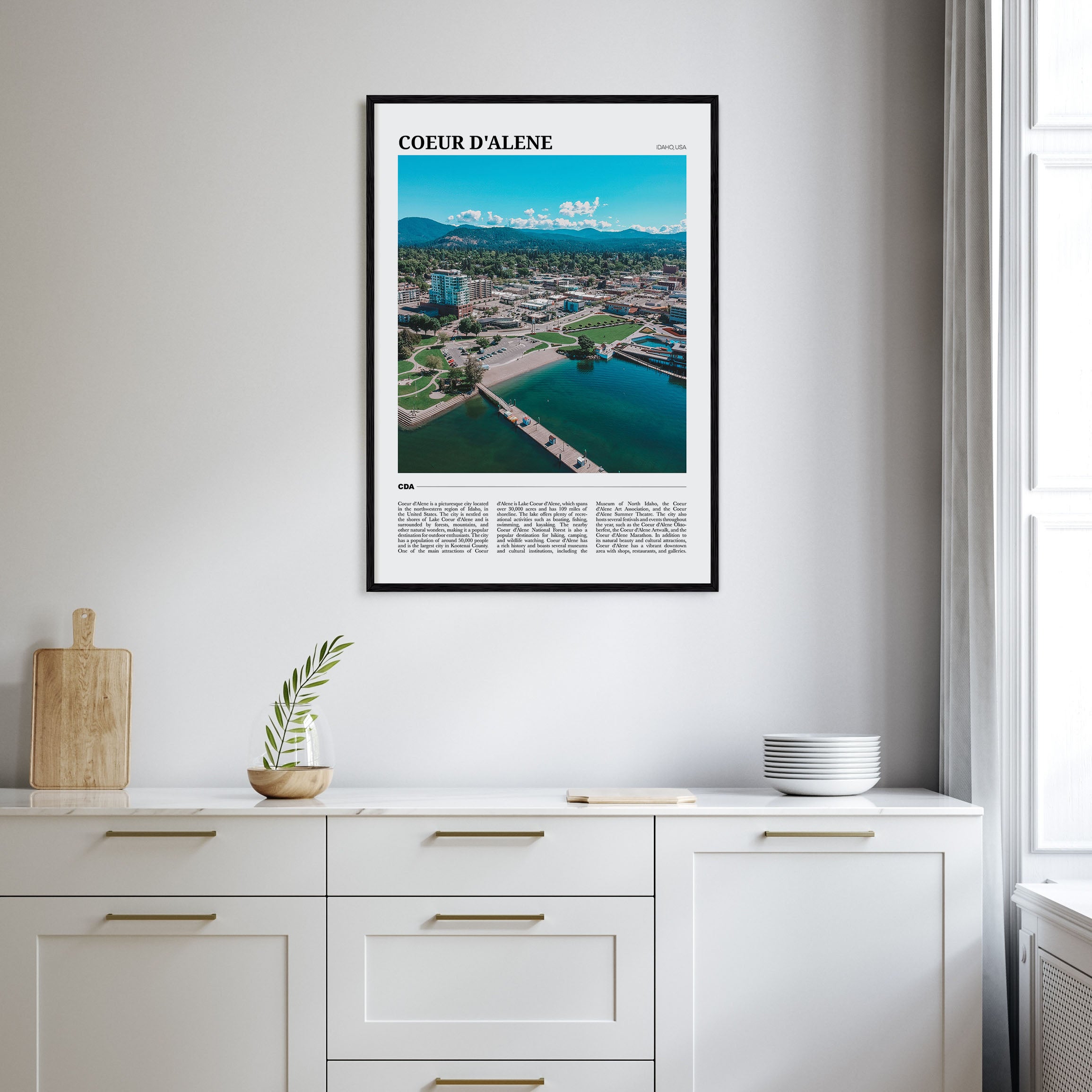Coeur d'Alene Travel Color Poster