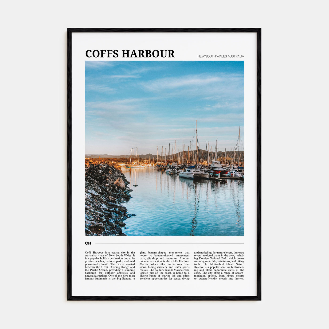 Coffs Harbour Travel Color Poster