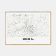 Coimbra Map Landscape Poster