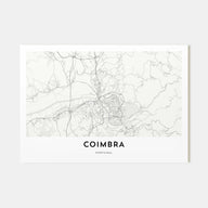 Coimbra Map Landscape Poster