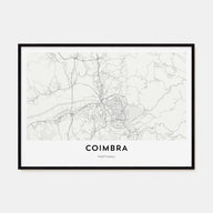 Coimbra Map Landscape Poster