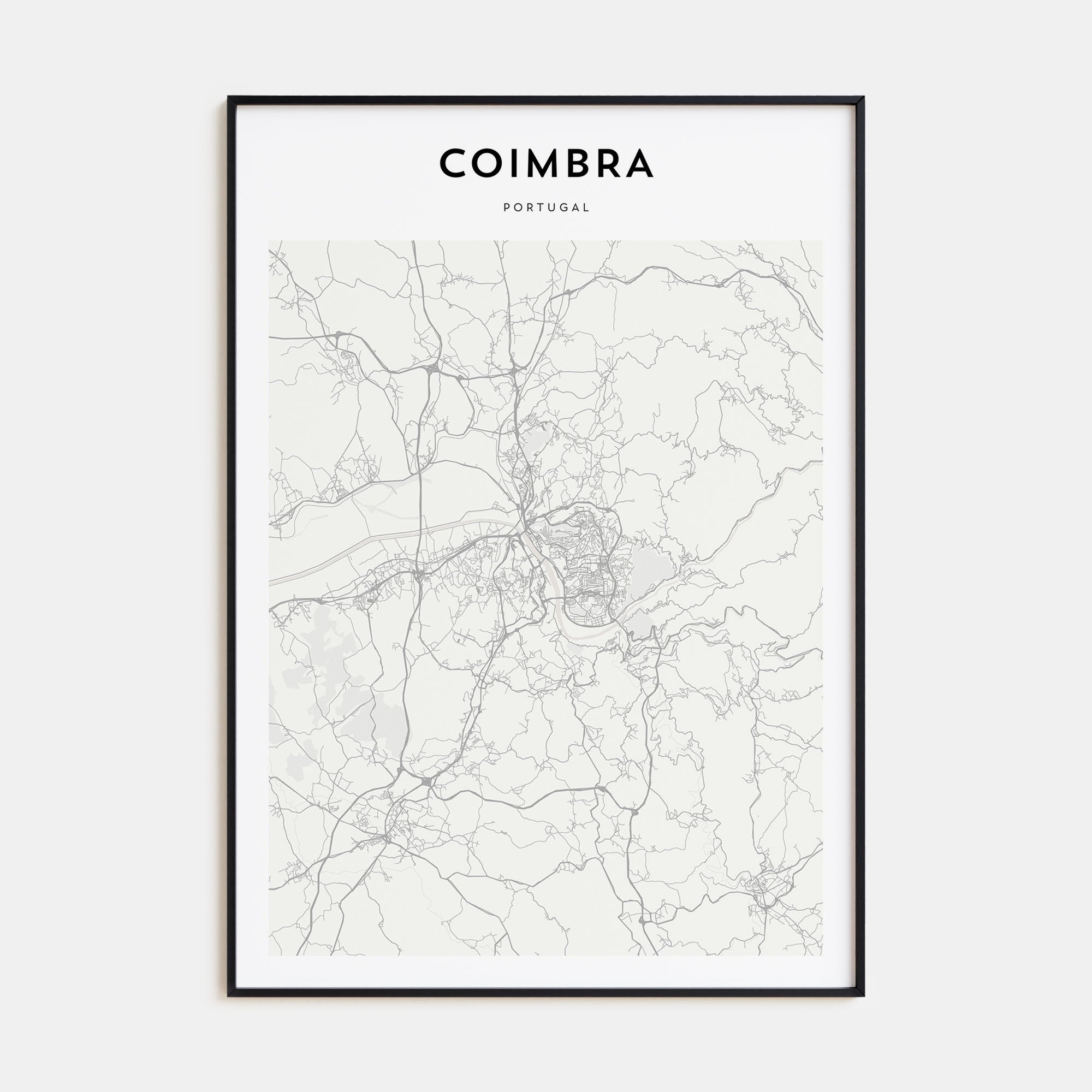 Coimbra Map Portrait Poster