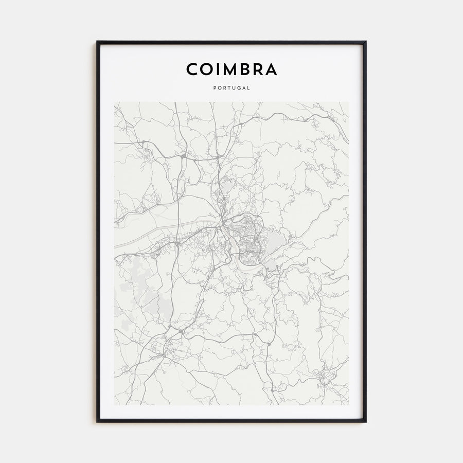 Coimbra Map Portrait Poster