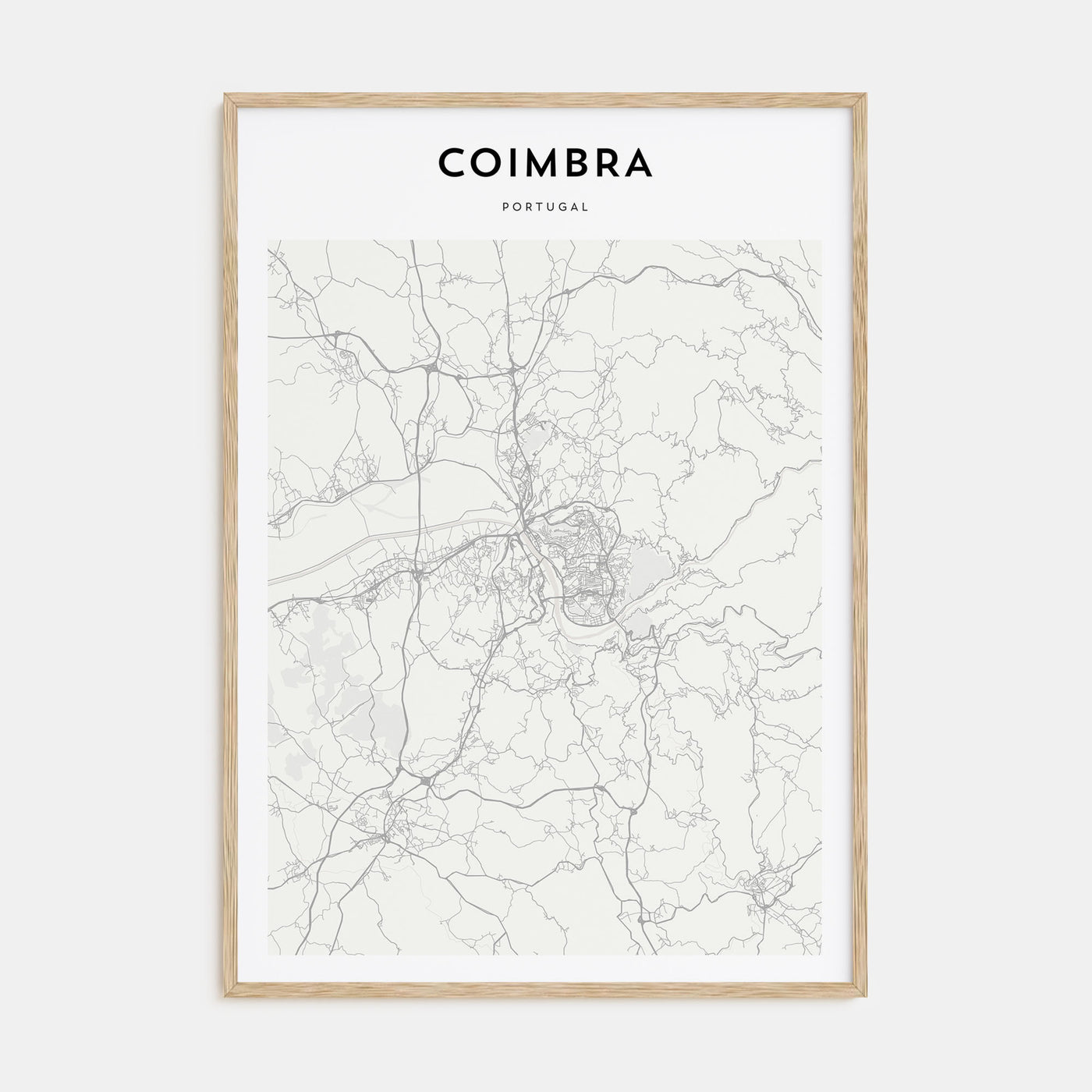 Coimbra Map Portrait Poster