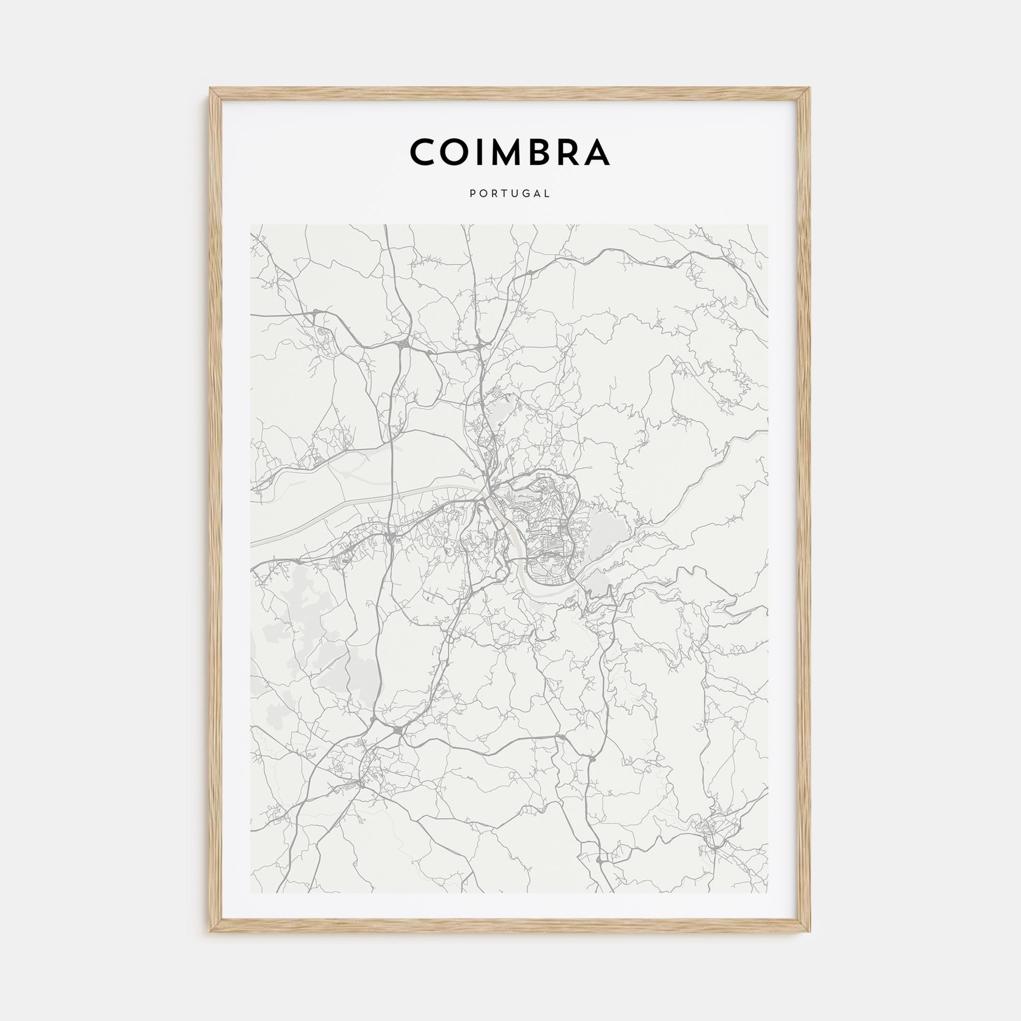 Coimbra Map Portrait Poster