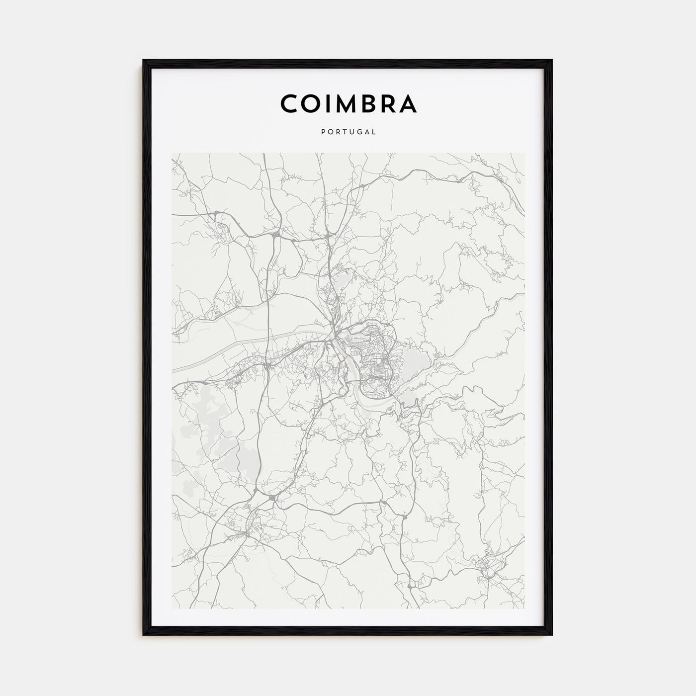 Coimbra Map Portrait Poster