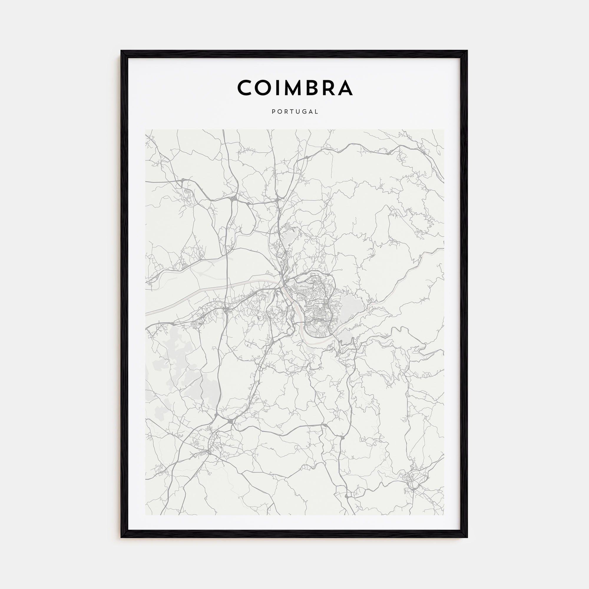 Coimbra Map Portrait Poster
